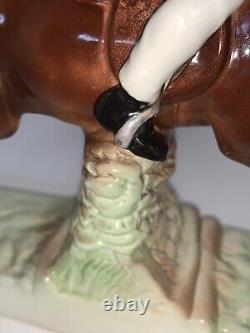 Hertwig & Co Old Mark, Porcelain WOMAN Equestrian Figurine, Hunting, Horse