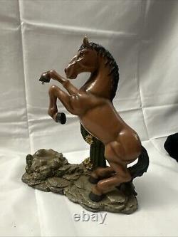 Home Interiors Masterpiece Porcelain Horse Sculpture The Champion With Candle