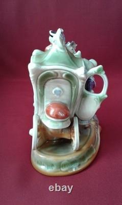Horse Carriage Statue Grafenthal Porcelain 34 CM Ddr Gdr Thuringen Germany