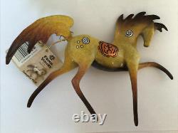 Horse Figurine Primal Visions Emergence Trojan Pony Sculpture Gold Ceramic NWT