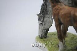 Horse Mare and Foal Figurine SIGNED Goebel Bochmann Germany 1974
