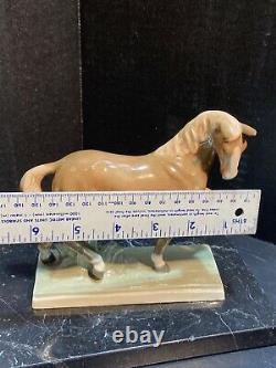 Horse Porcelain Figurine Statue Sculpture Czechoslovakia Signed Wanke Vintage