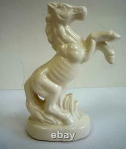 Horse Racking Figurine Porcelain White Vintage USSR Height 12cm Décor Gift