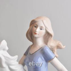 Horse Riding Girl Statue Porcelain Figurine Decorative Gift Artwork Sculpture