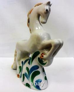 Horse Sivka Burka Figurine Porcelain White Vintage Sysert Factory USSR Gift