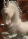 Horse Stallion White Porcelain Figurine Western Germany Rare Mint