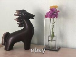 Howard Pierce California Pottery Brown Horse with Flowing Mane-Majestic