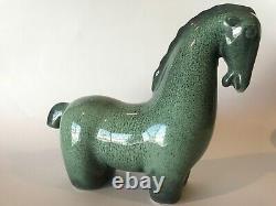 Howard Pierce California Pottery Green Horse