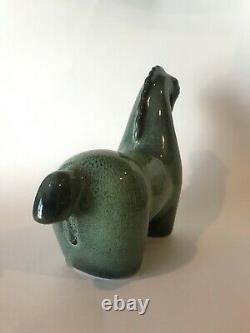 Howard Pierce California Pottery Green Horse