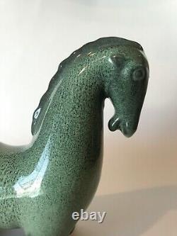 Howard Pierce California Pottery Green Horse