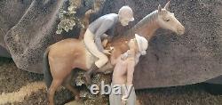 Huge Lladro Figurine #5036- Jockey With Lass (Horse)