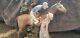 Huge Lladro Figurine #5036- Jockey With Lass (horse)