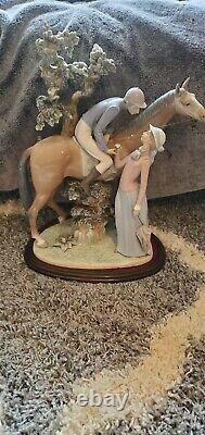 Huge Lladro Figurine #5036- Jockey With Lass (Horse)