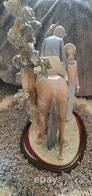 Huge Lladro Figurine #5036- Jockey With Lass (Horse)