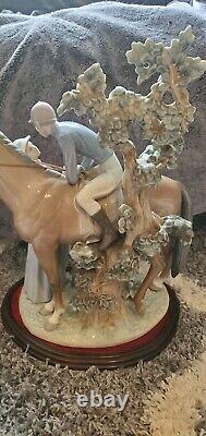 Huge Lladro Figurine #5036- Jockey With Lass (Horse)