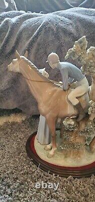 Huge Lladro Figurine #5036- Jockey With Lass (Horse)