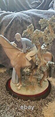 Huge Lladro Figurine #5036- Jockey With Lass (Horse)