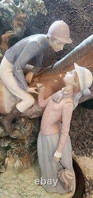 Huge Lladro Figurine #5036- Jockey With Lass (Horse)