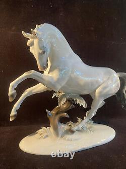 Huge Rosenthal Germany Th. Karner Rampant Horse Porcelain Figurine #1524 dk1