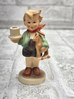 Hummel Figurine MEL 3 Boy With Horse Candle Holder TMK2 Germany #117 Goebel