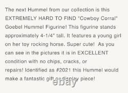 Hummel First Issue 2021 Cowboy Corral Girl Rocking Horse Figurine