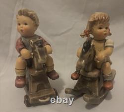 Hummel Hobby Horse Set of 2 Riding Lesson& Cowboy Corral 1st issue on bottom