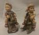 Hummel Hobby Horse Set Of 2 Riding Lesson& Cowboy Corral 1st Issue On Bottom