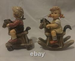 Hummel Hobby Horse Set of 2 Riding Lesson& Cowboy Corral 1st issue on bottom