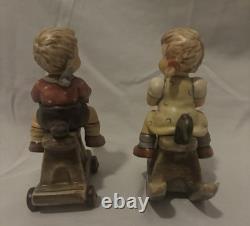 Hummel Hobby Horse Set of 2 Riding Lesson& Cowboy Corral 1st issue on bottom