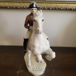 Hutschenreuther Germany Porcelain Figurine Lipizzaner Horse With A Rider