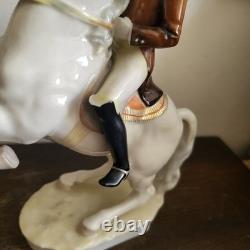 Hutschenreuther Germany Porcelain Figurine Lipizzaner Horse With A Rider