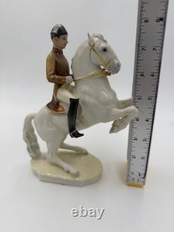 Hutschenreuther Germany Porcelain LIPIZZANER HORSE & RIDER FIGURINE 145/1247