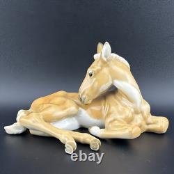 Hutschenreuther H. Achtziger Palomino Horse Colt Foal Porcelain Figurine Germany