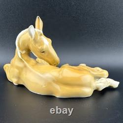Hutschenreuther H. Achtziger Palomino Horse Colt Foal Porcelain Figurine Germany