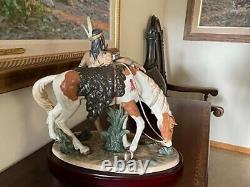 Indian Brave Lladro Native American figurines RETIRED Horse American West