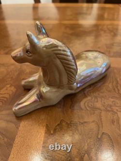 Iridescent Lusterware Porcelain Foal/Horse Figurine Equestrian
