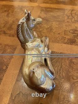 Iridescent Lusterware Porcelain Foal/Horse Figurine Equestrian