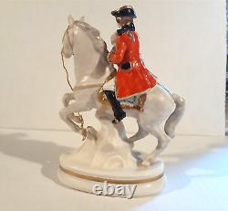 Irish Dresden Lord Harrington Equestrian Horse Figurine 7.5 Muller Volkstedt MV