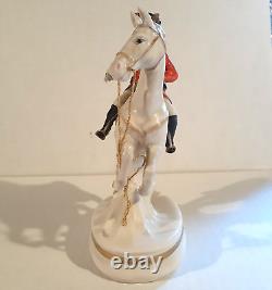 Irish Dresden Lord Harrington Equestrian Horse Figurine 7.5 Muller Volkstedt MV