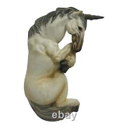 Italian Porcelain Guido Cacciapuoti Unicorn Horse Hand Signed By Artist Vintage