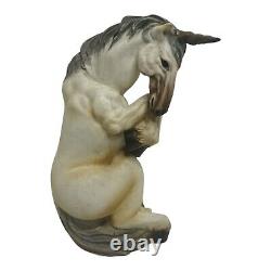 Italian Porcelain Guido Cacciapuoti Unicorn Horse Hand Signed By Artist Vintage