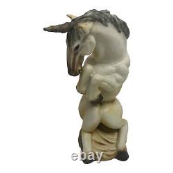 Italian Porcelain Guido Cacciapuoti Unicorn Horse Hand Signed By Artist Vintage