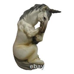 Italian Porcelain Guido Cacciapuoti Unicorn Horse Hand Signed By Artist Vintage