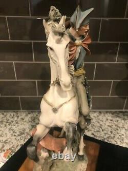 Italian Rare Armani Signed A. G. Capodimonte Napoleon on horse figurine statue 16