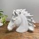 Italian White Ceramic Horse Head Figurine Art Figurine Sculpture Intrada Italy
