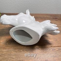 Italian White Ceramic Horse Head Figurine Art Figurine Sculpture Intrada Italy