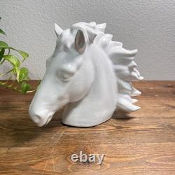 Italian White Ceramic Horse Head Figurine Art Figurine Sculpture Intrada Italy