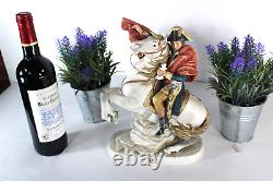 Italian capodimonte porcelain napoleon horse sculpture statue