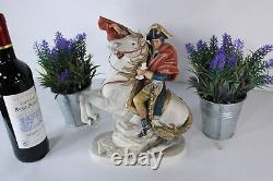 Italian capodimonte porcelain napoleon horse sculpture statue