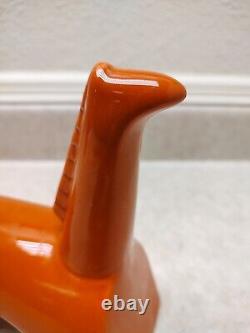 Jaru of California MCM Rare Orange Horse Figurine Pottery Sculpture 7.5 Tall